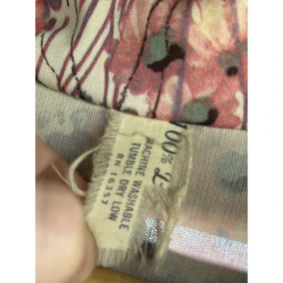 vintage caftans for women small floral half zip - Picture 5 of 5